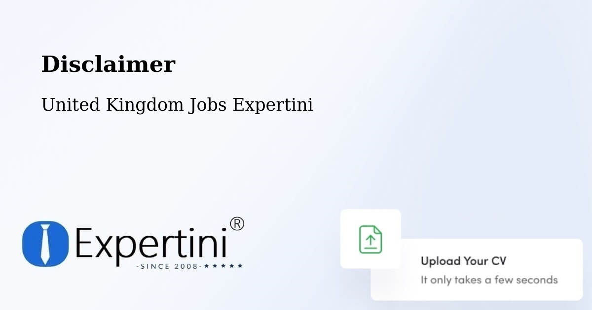 Disclaimer – Embsay - United Kingdom Jobs Expertini
